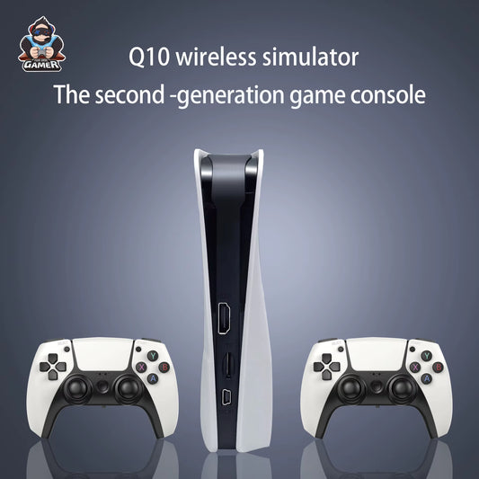 NEW Q10 3D Game Stick 128G Video Game Console Retro 4K Home Console 2.4G Double Wireless Game Controller Supporting for PSP Gift