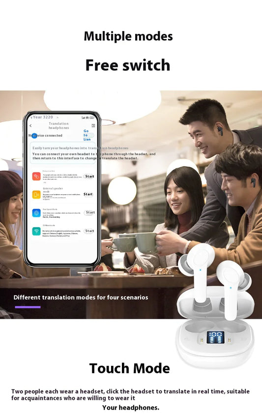 AI Simultaneous Translate Earbuds - Real Time Language Translator