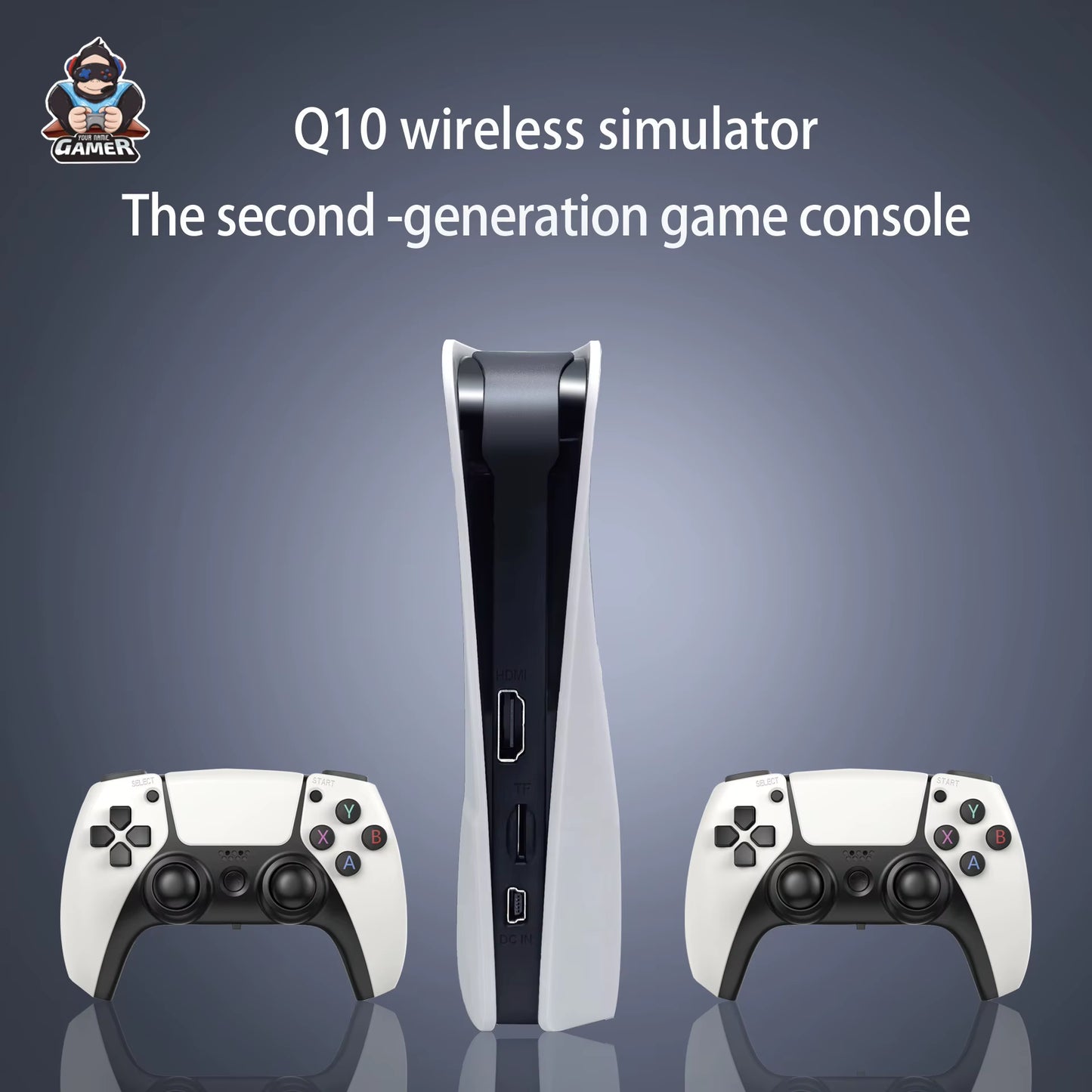 NEW Q10 3D Game Stick 128G Video Game Console Retro 4K Home Console 2.4G Double Wireless Game Controller Supporting for PSP Gift