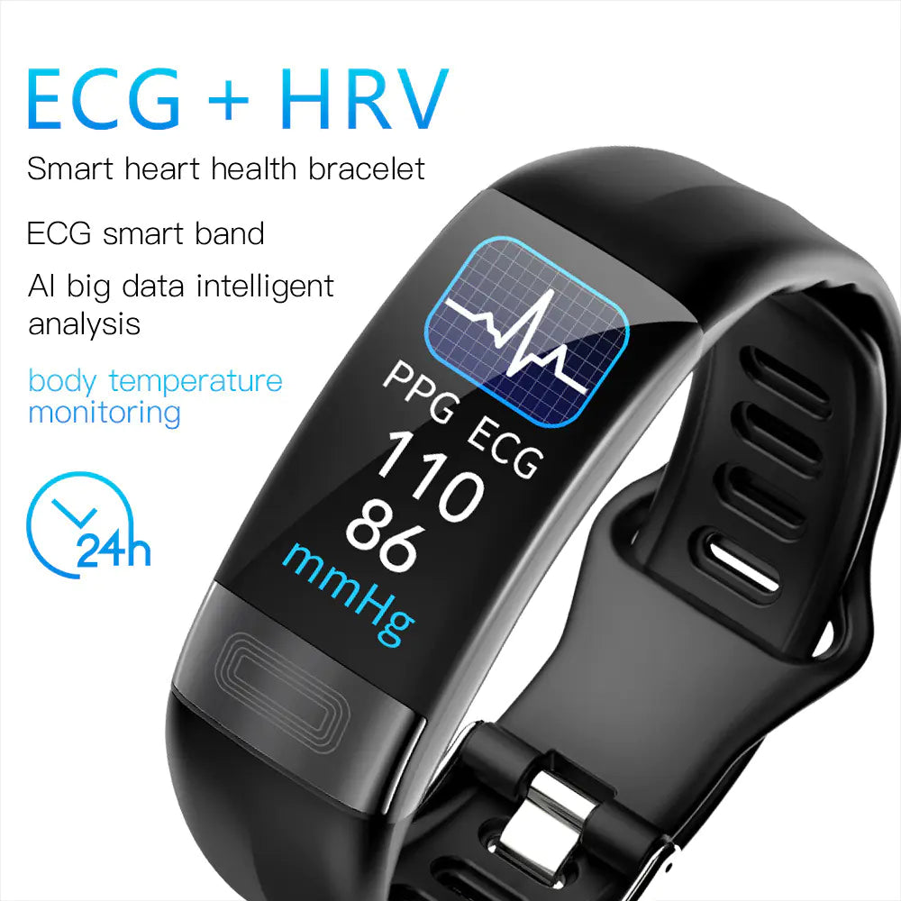 Waterproof Multifunctional Health Monitor: BP, Glucose, ECG, Temp