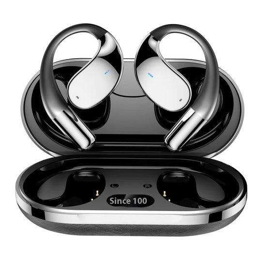 AI Simultaneous Translation Earbuds in white charging case
