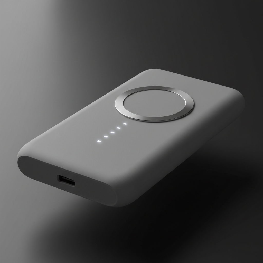 Close-up of power bank features